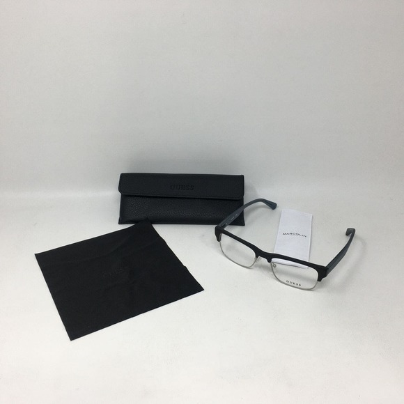 Guess GU1894 002 Designer Square Full Rim Glasses, Men's Matte Black 53-18-140 - Picture 7 of 16